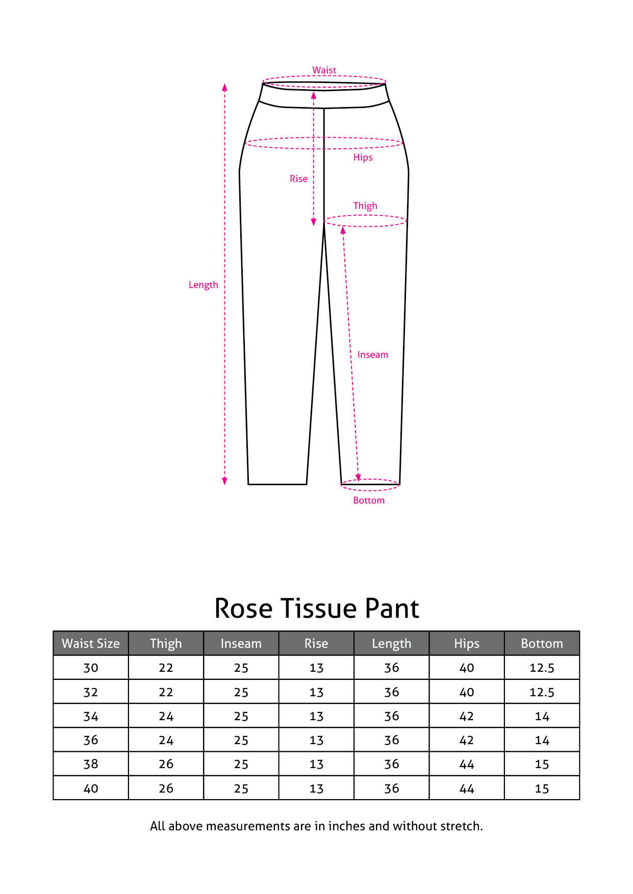 Designer Rose Tissue Pant Catalog
